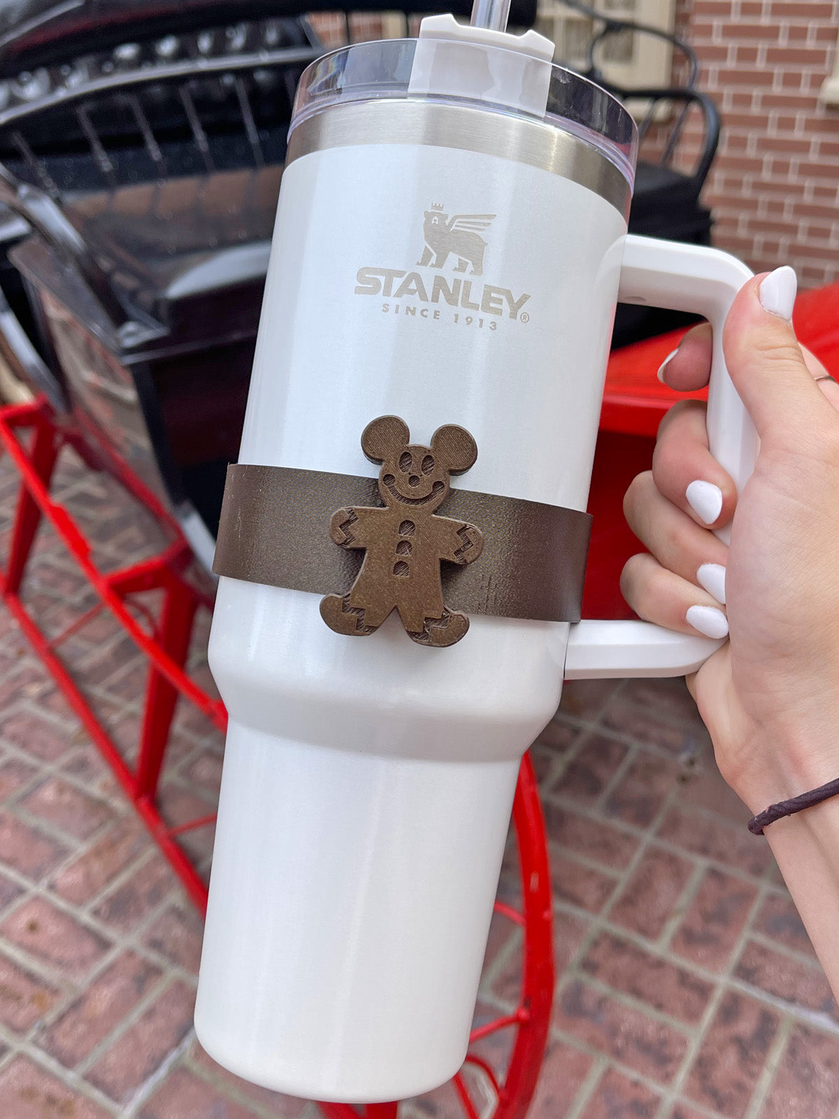 Gingerbread Mouse Character Band for Stanley Adventure Cup