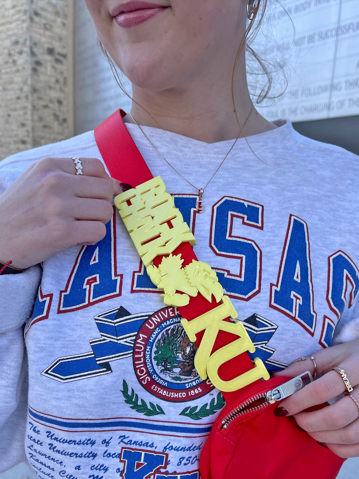 KU Collection Belt and Bag Charm