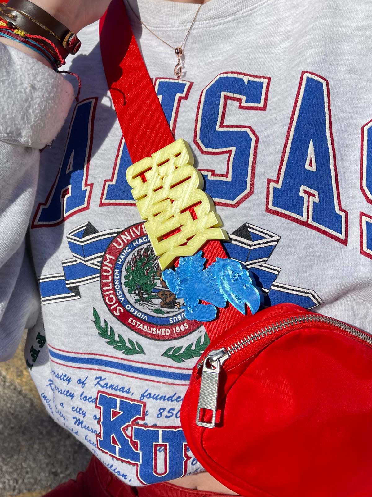 KU Collection Belt and Bag Charm