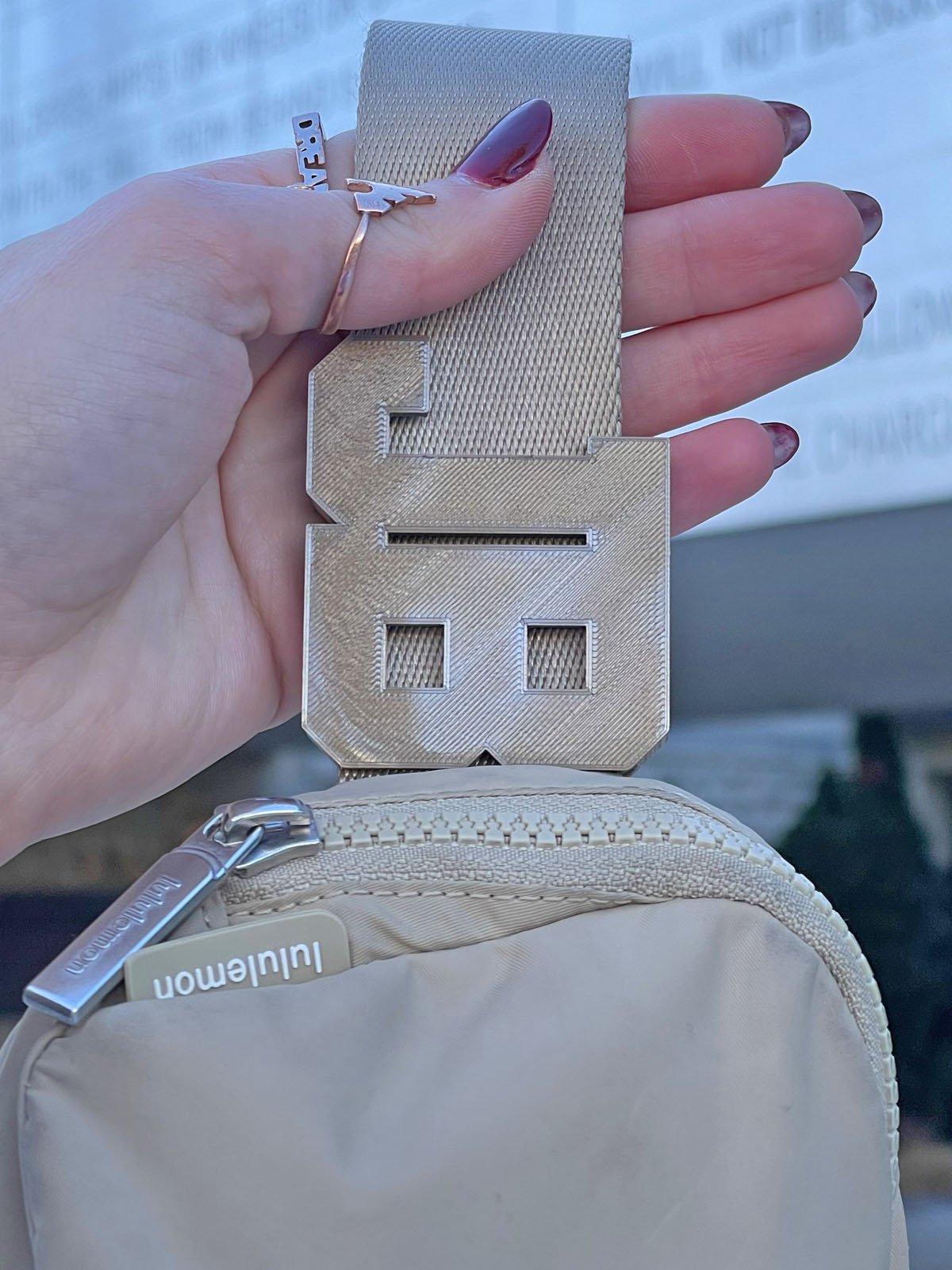Customizable Varsity Letters Collection Belt and Bag Charm