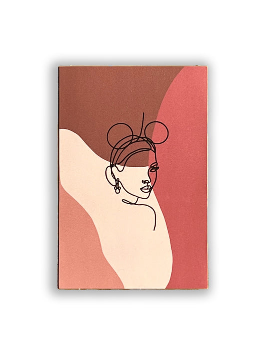 Single Line Drawing Lady Decal