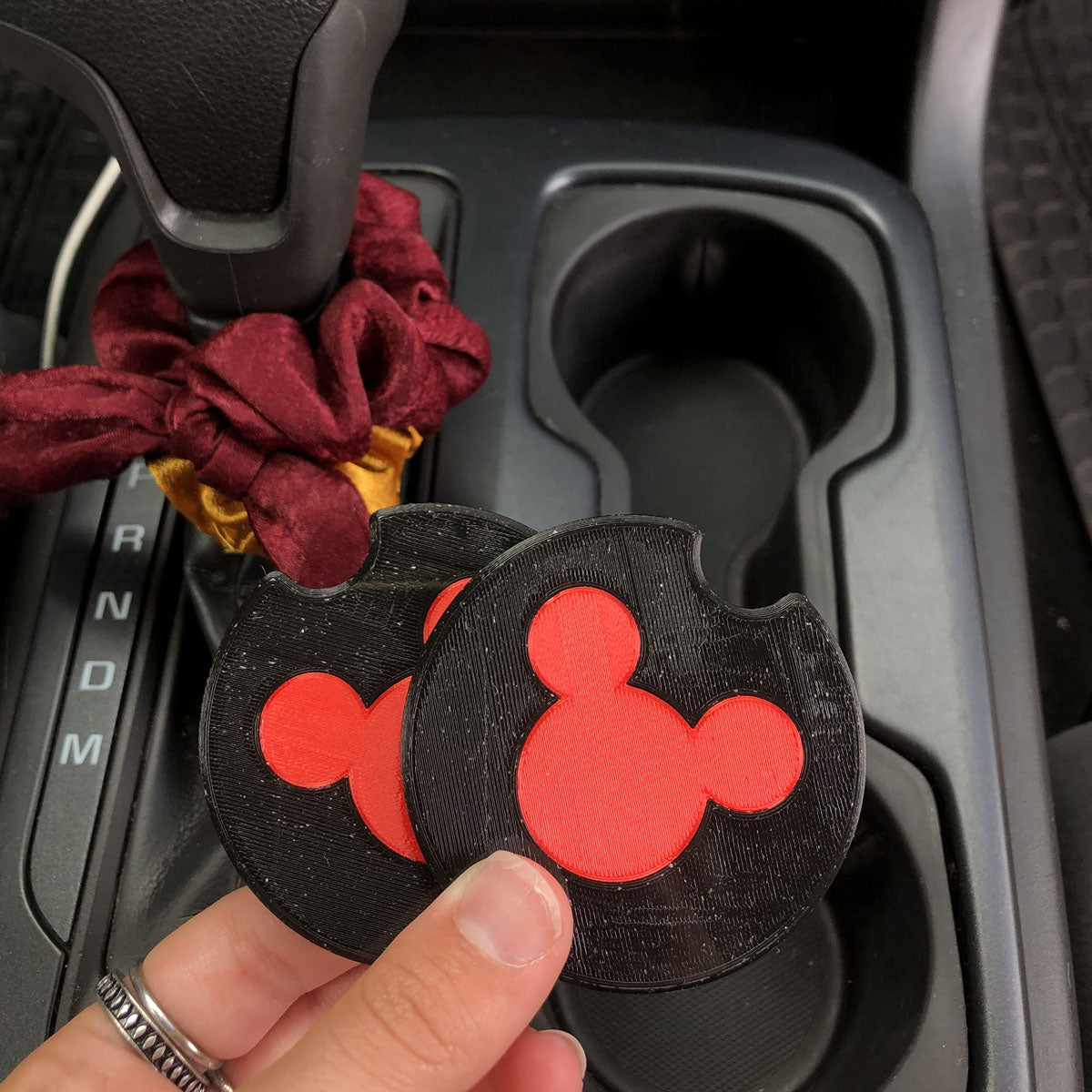 Mouse Head Car Coasters - Set of 2