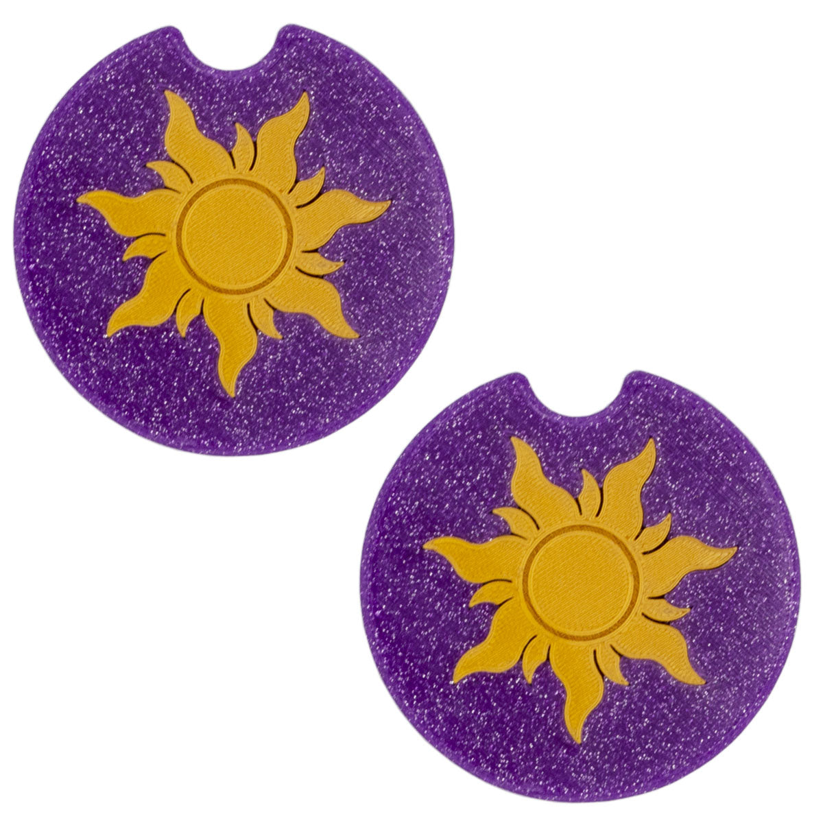 Lost Princess Sun Car Coasters - Set of 2