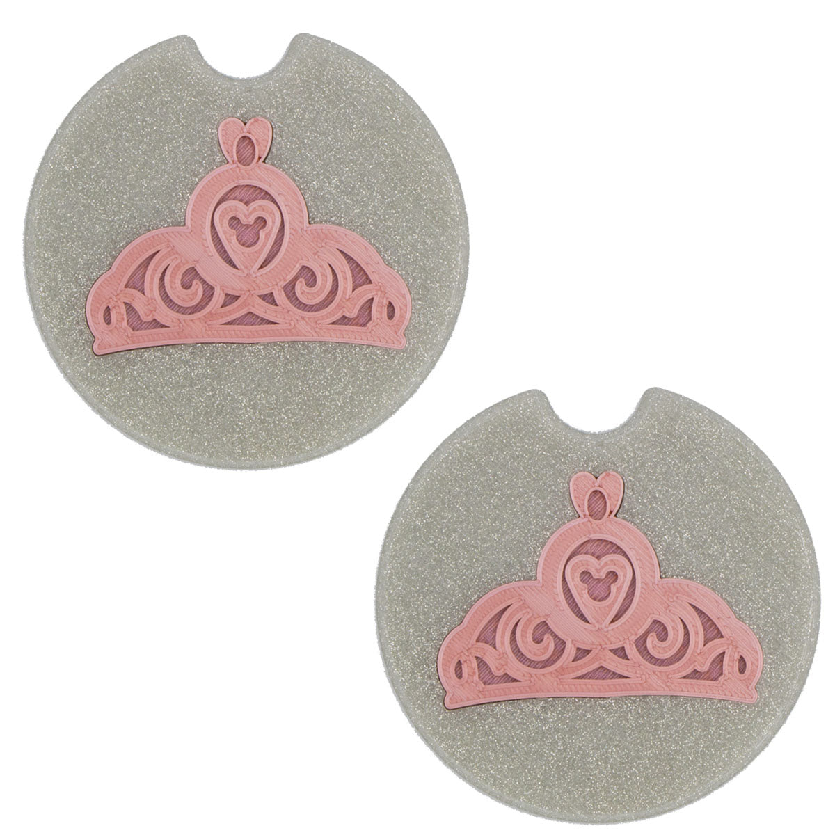 Princess Tiara Car Coasters - Set of 2