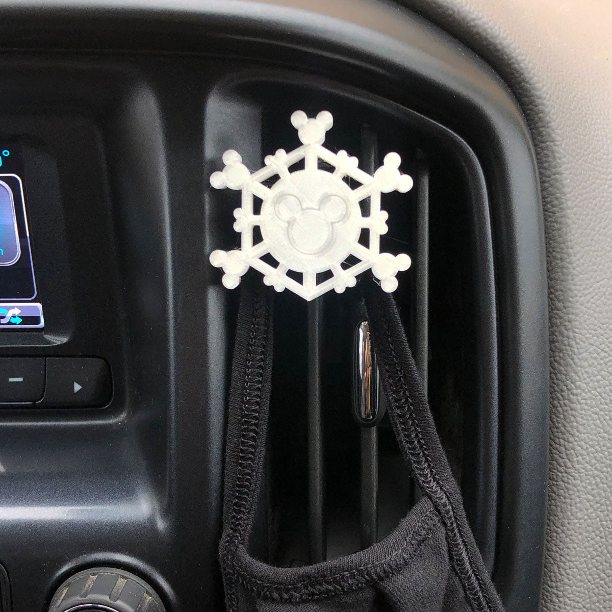 Snowflake Car Character Clip - Vent Decor / Holder