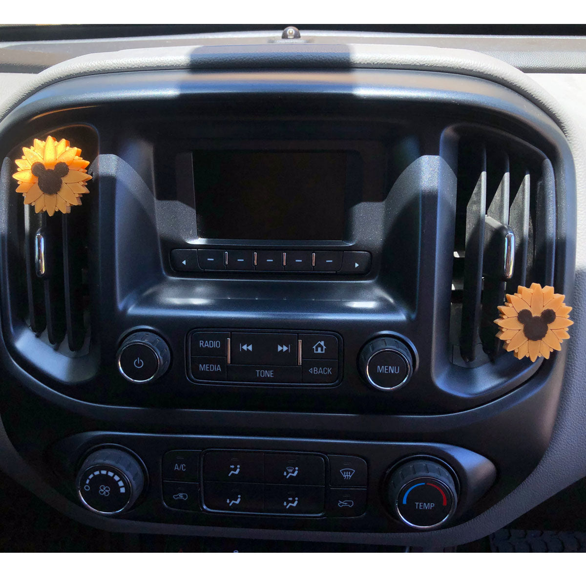 Sunflower Car Character Clip - Vent Decor / Holder