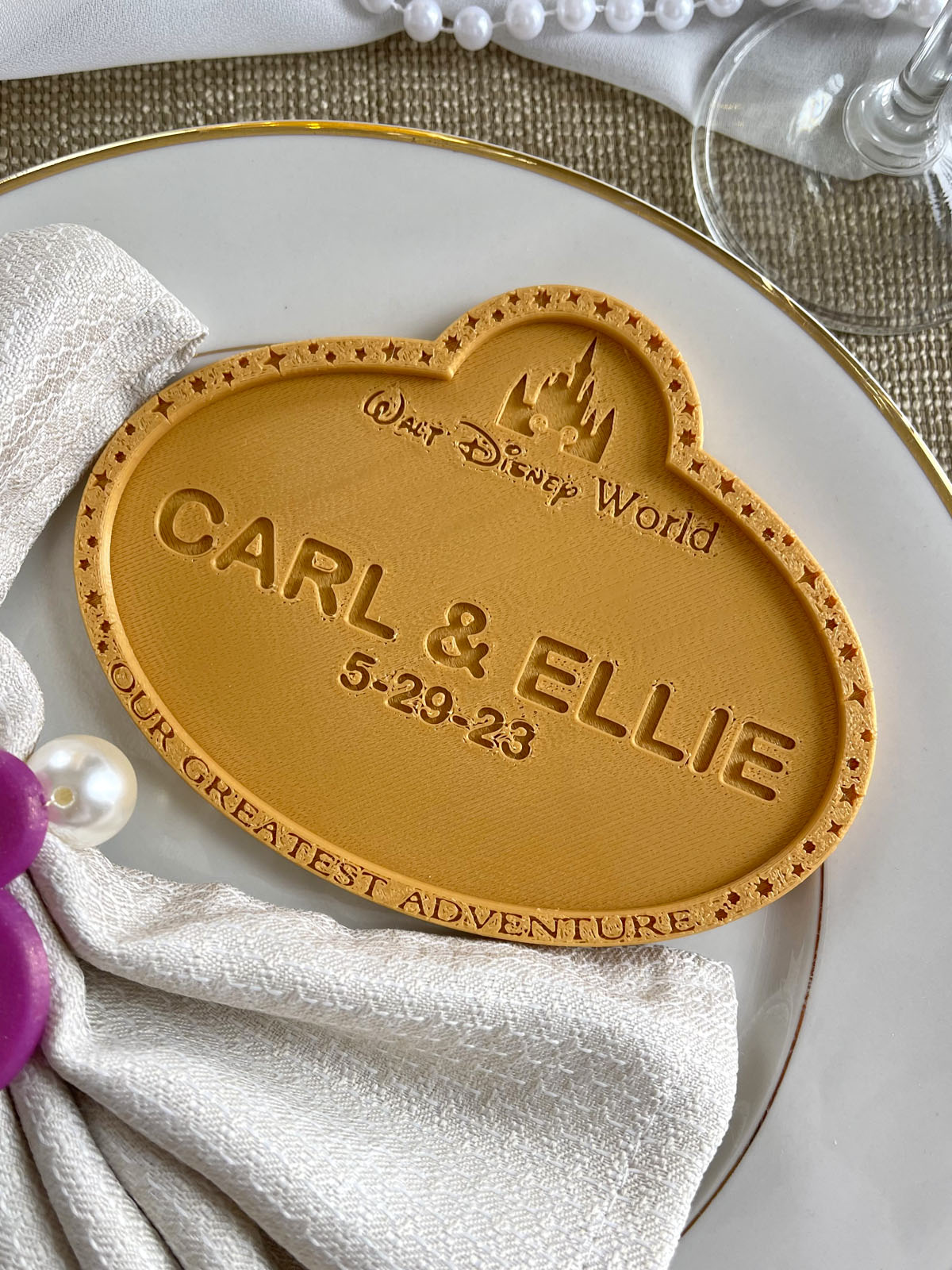 Cast Member Name Badge Custom Color Drink Coaster