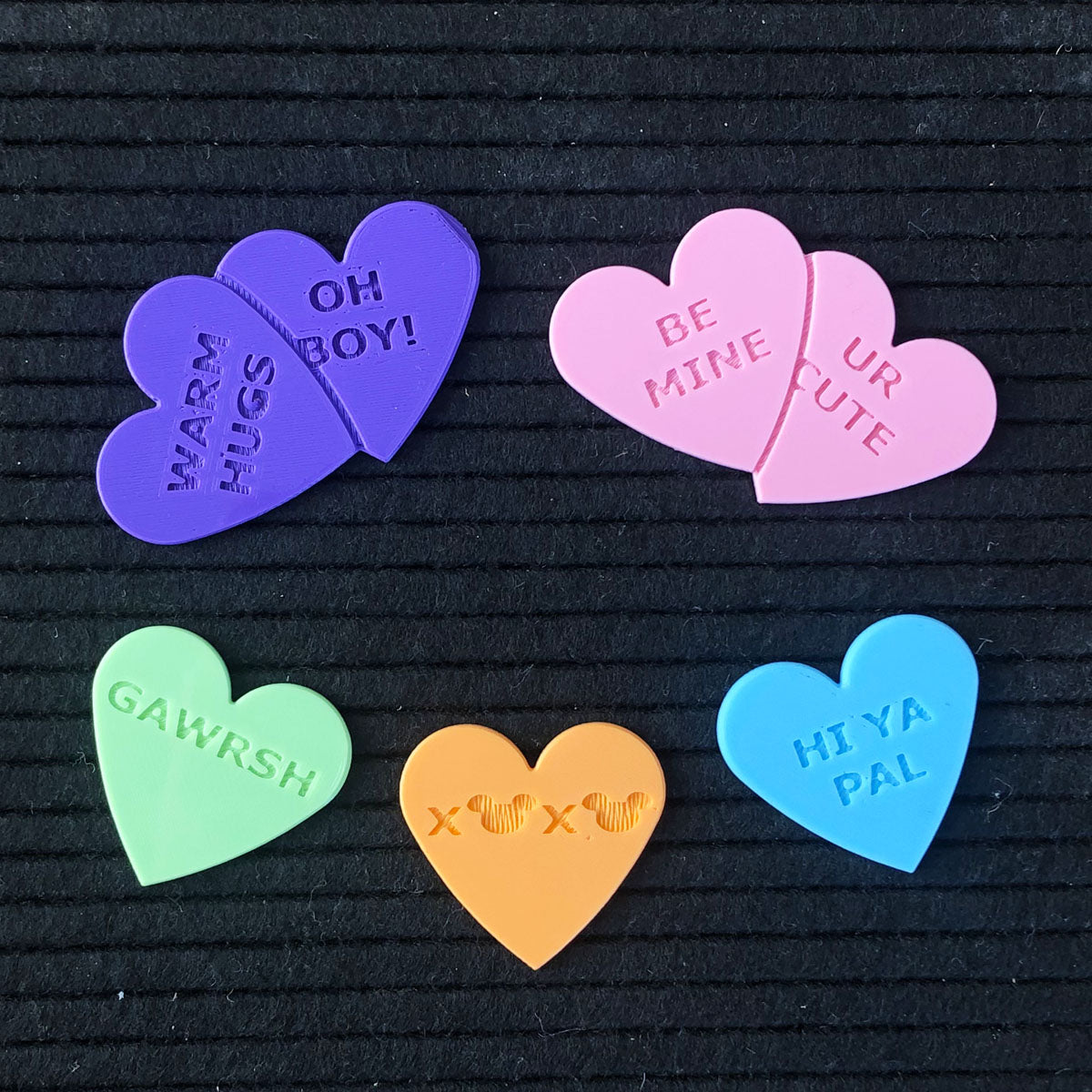 Letter Board Conversation Heart Mediums 5pc Set