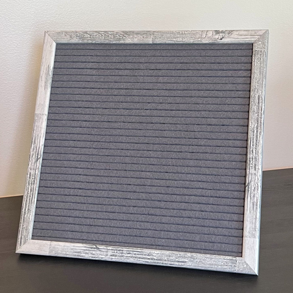 12"x12" Gray Felt Letter Board with Wood Frame