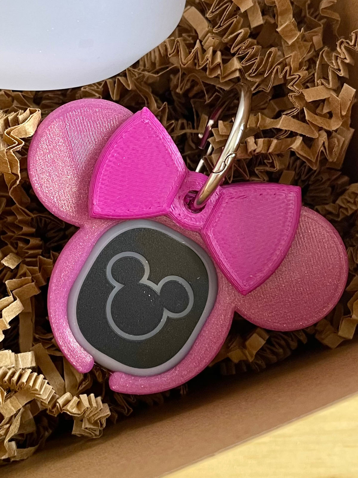 Disney Magic Band Puck Holder with key ring & clip. 5 Color Choices!