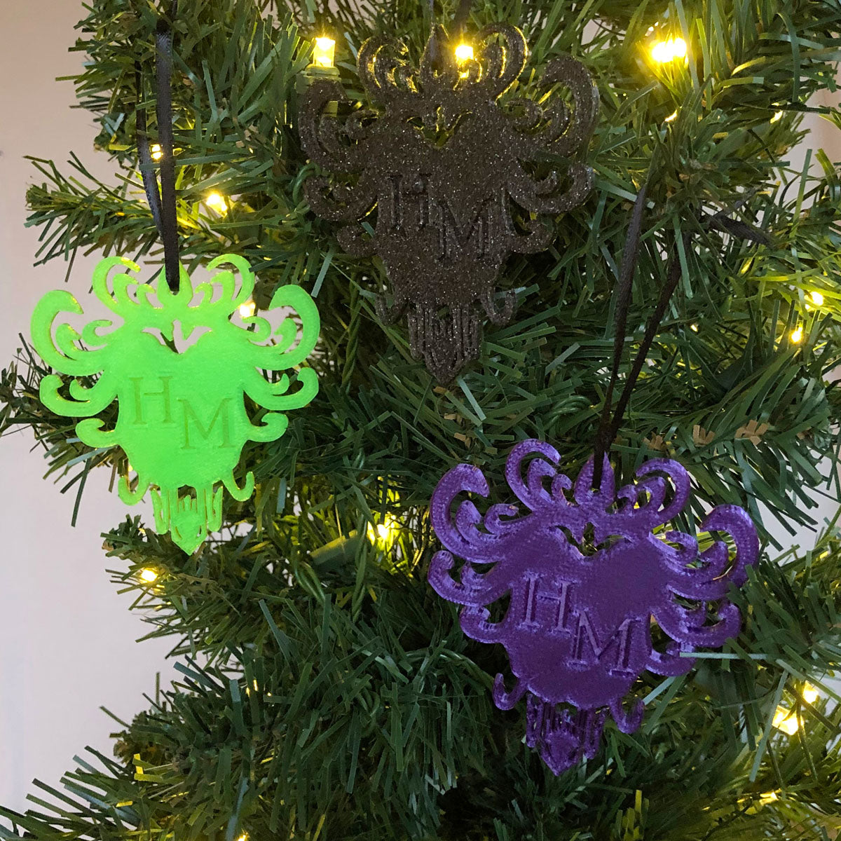 Haunted Wallpaper Christmas Ornament 3 Piece Set