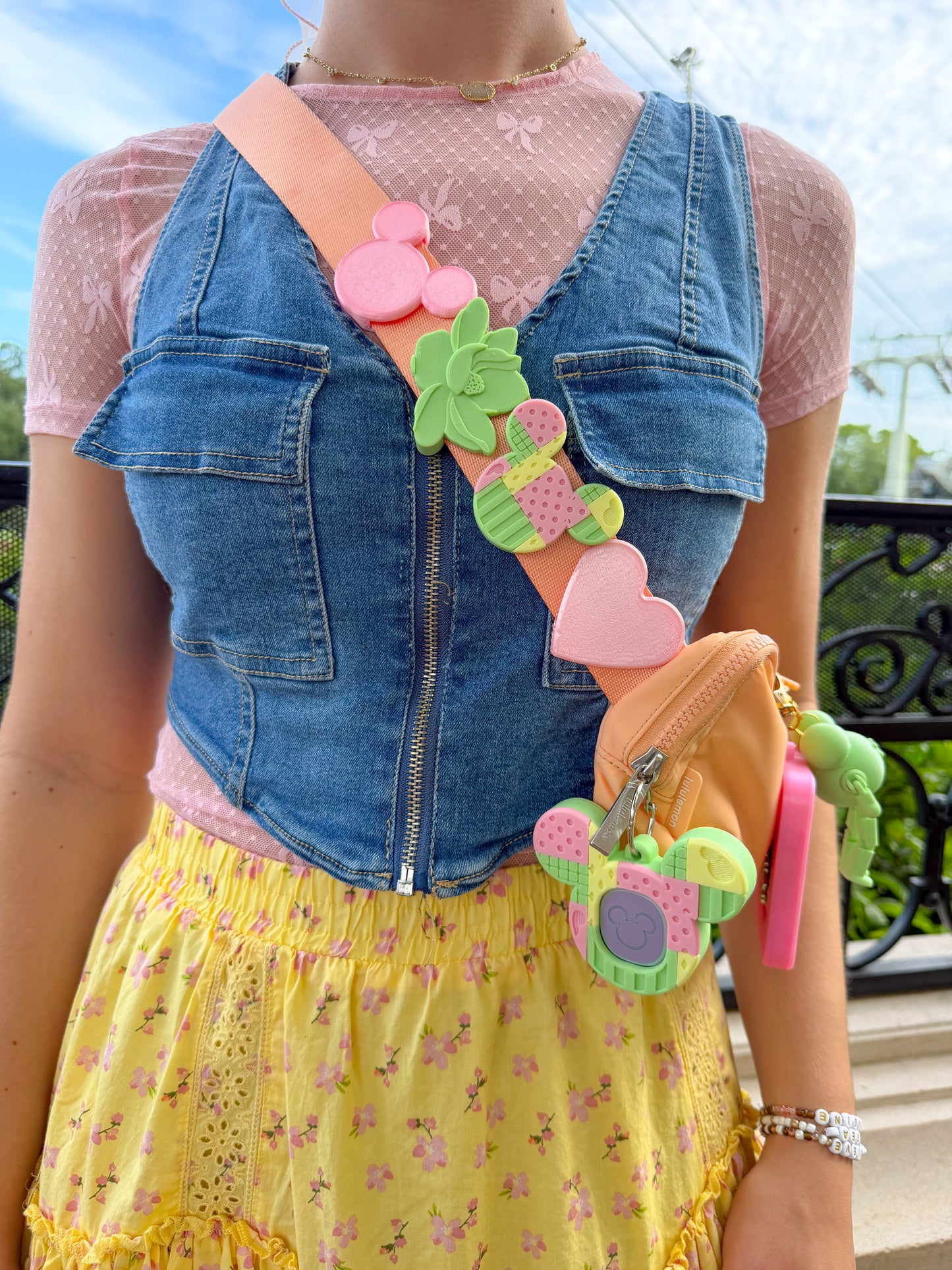 Patchwork Belt and Bag Charm