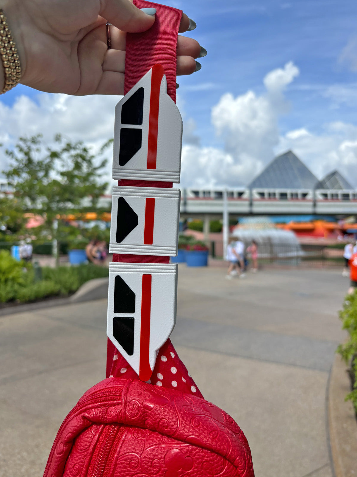 Monorail Train Belt and Bag Charm Set