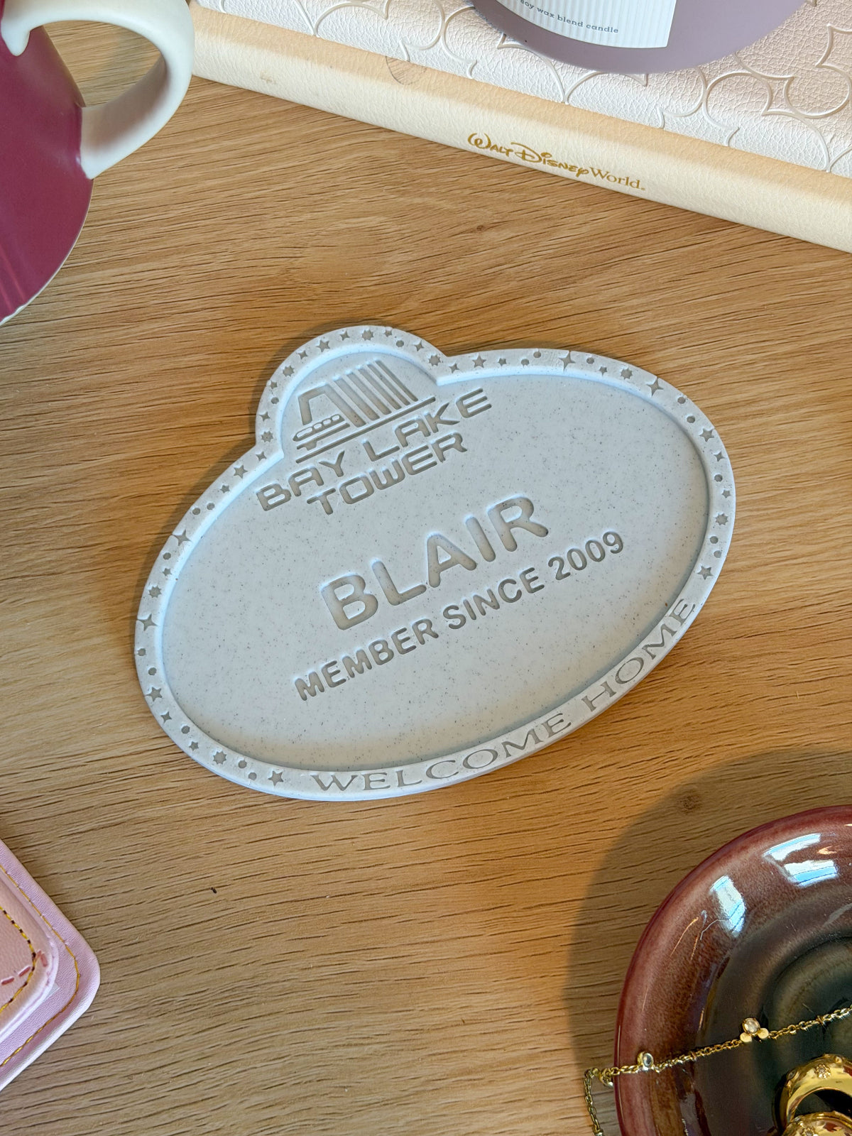 DVC Member Name Tag Drink Coaster - Customizable