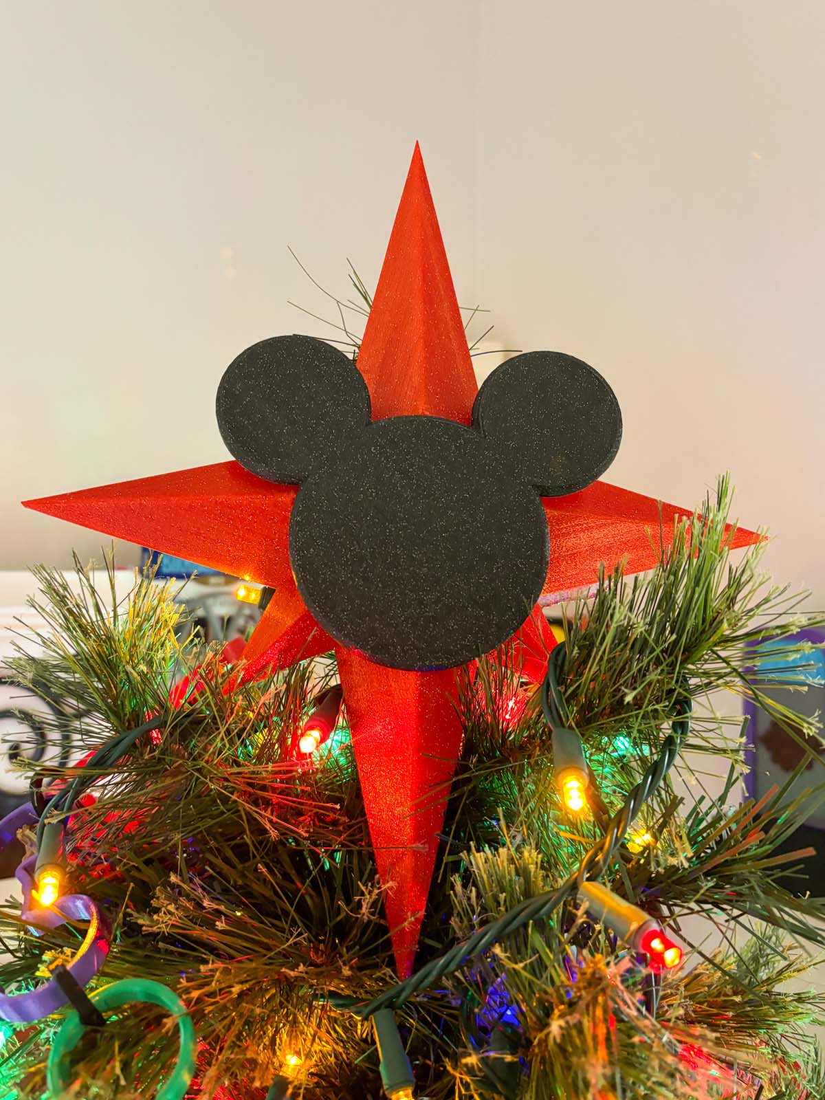 Custom Color Christmas Tree Topper - Star with Icon