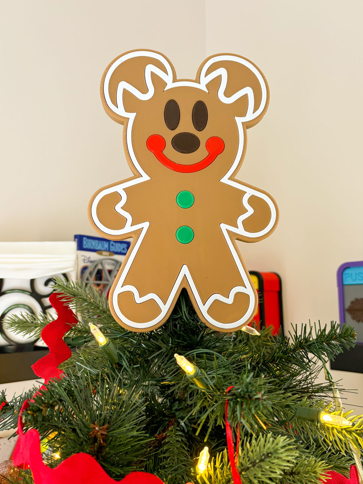 Gingerbread Mouse Christmas Tree Topper