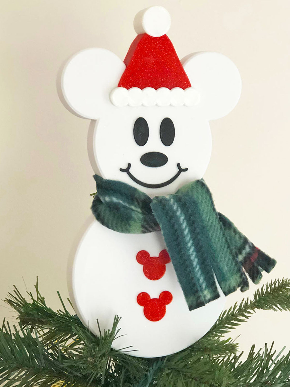 Boy Snow Mouse Christmas Tree Topper