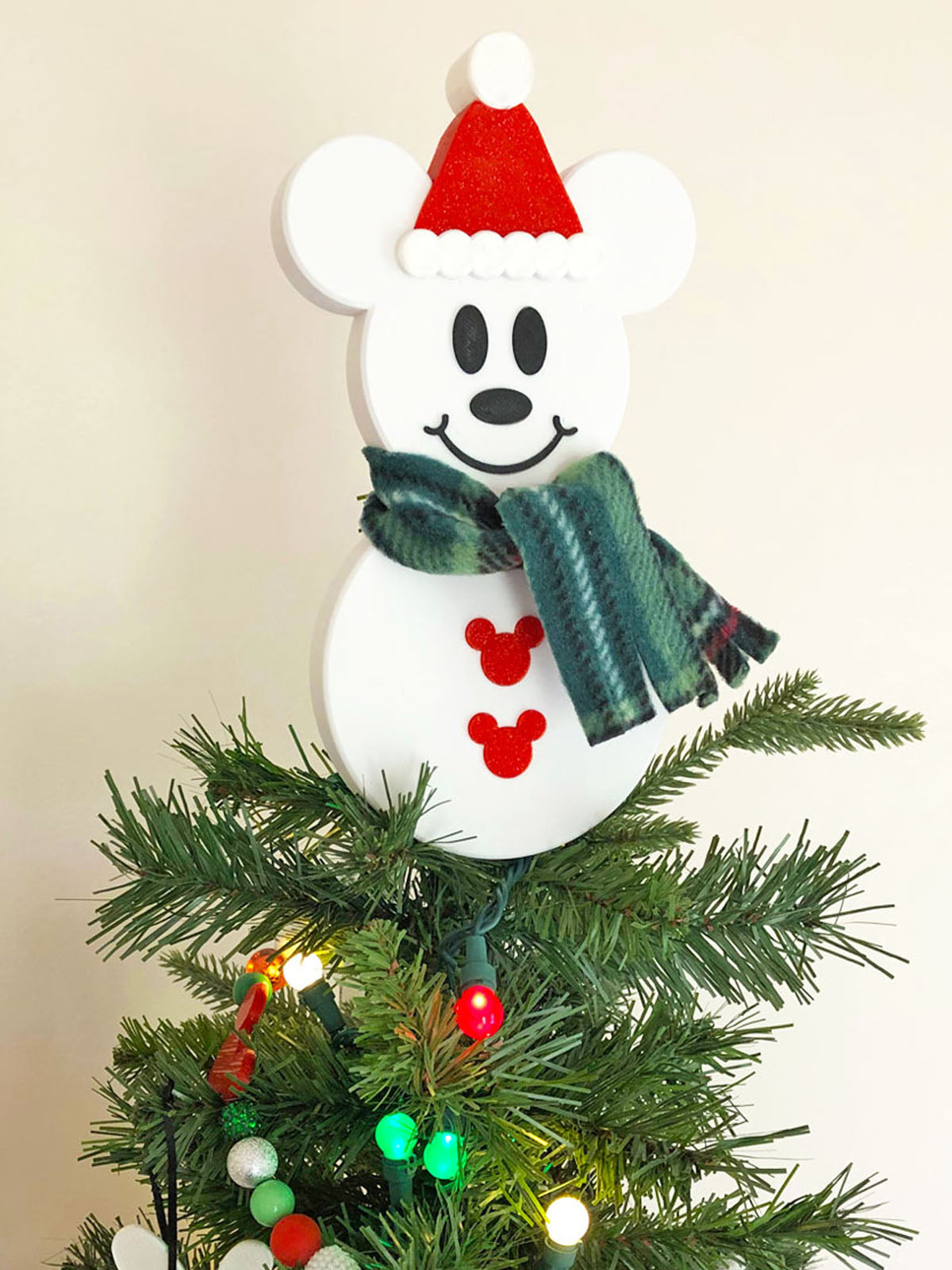 Boy Snow Mouse Christmas Tree Topper