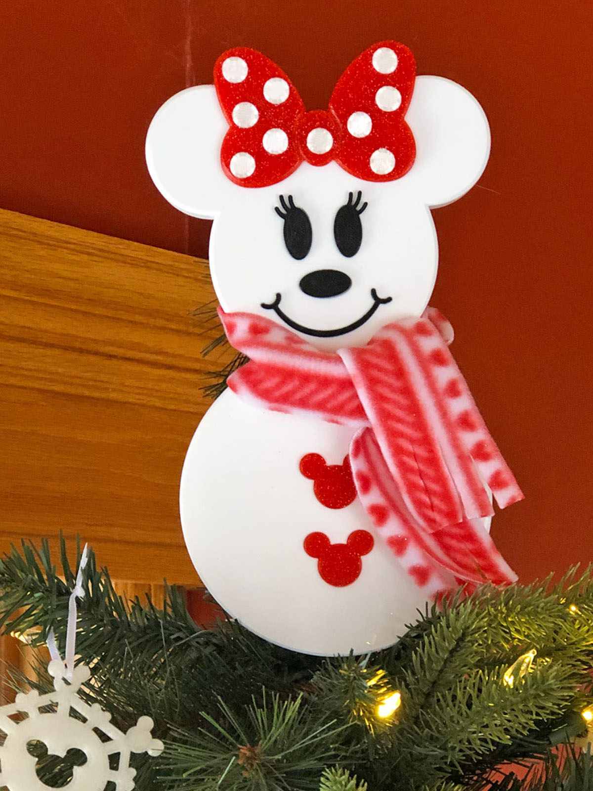 Girl Snow Mouse Christmas Tree Topper