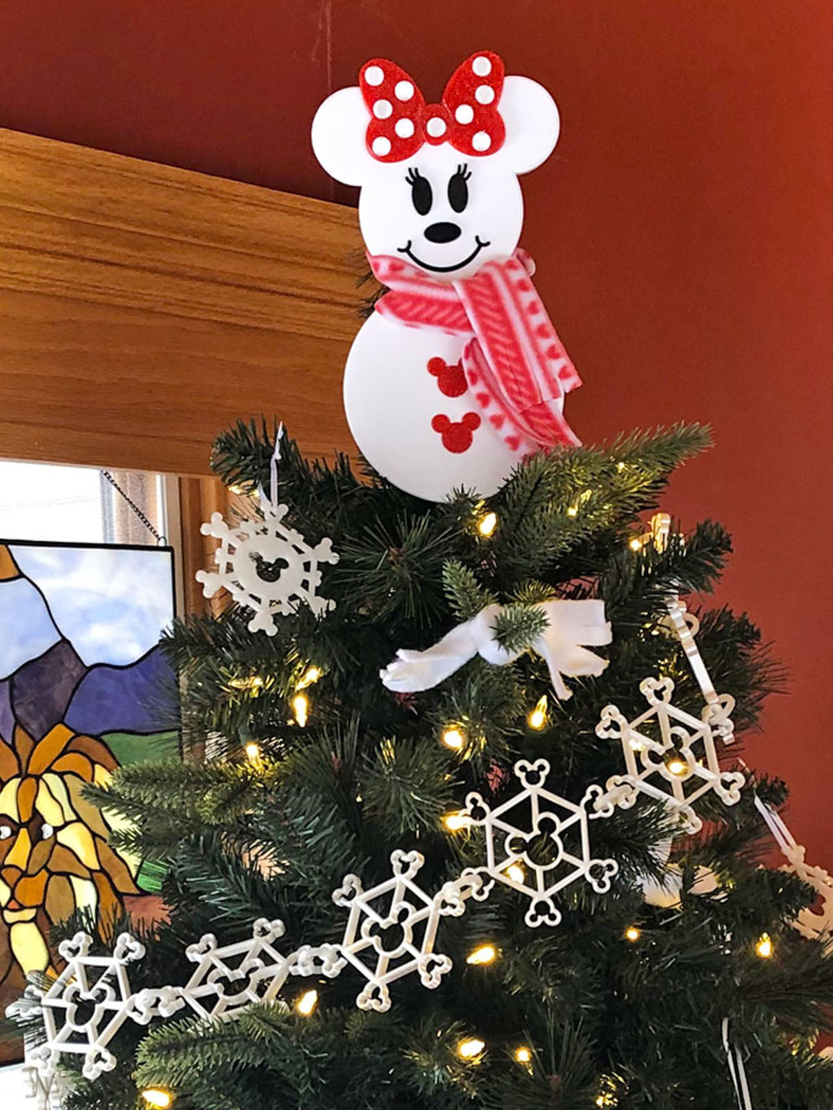 Girl Snow Mouse Christmas Tree Topper