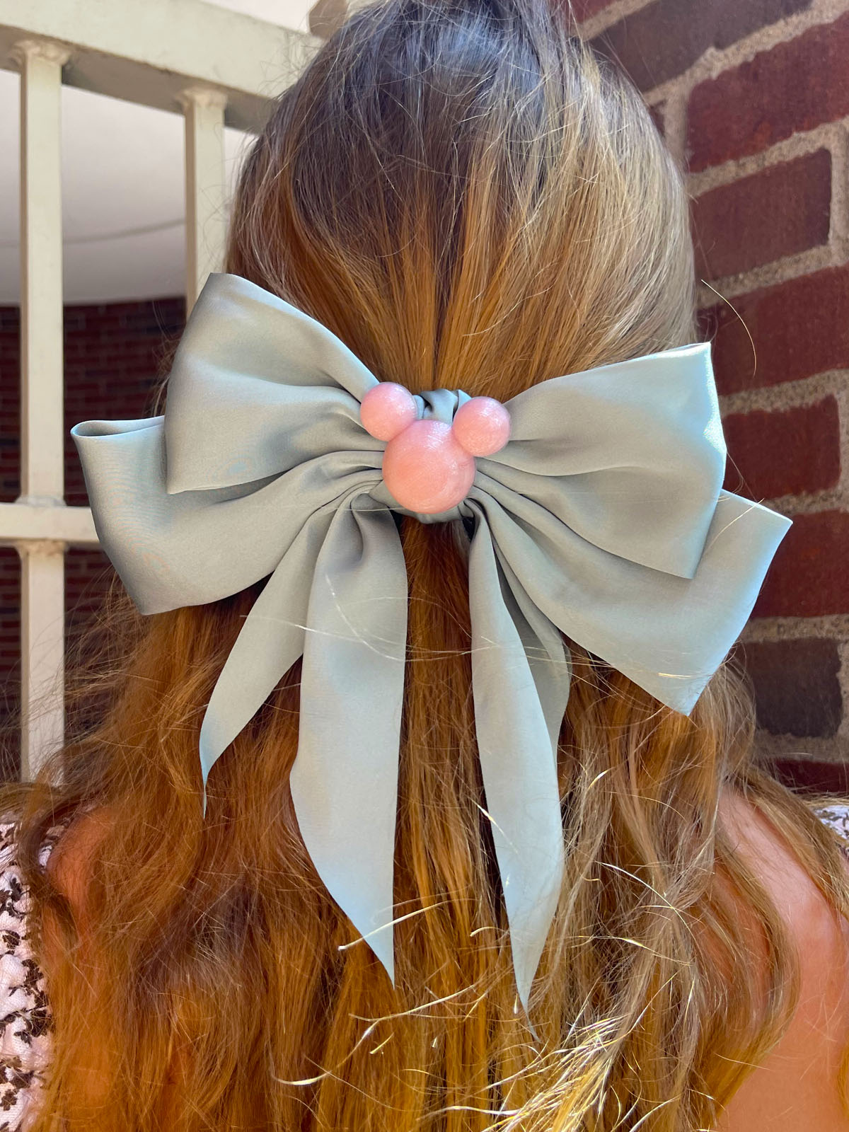 Do As Dreamers Do Split Tail Sage Hair Bow - Clearance