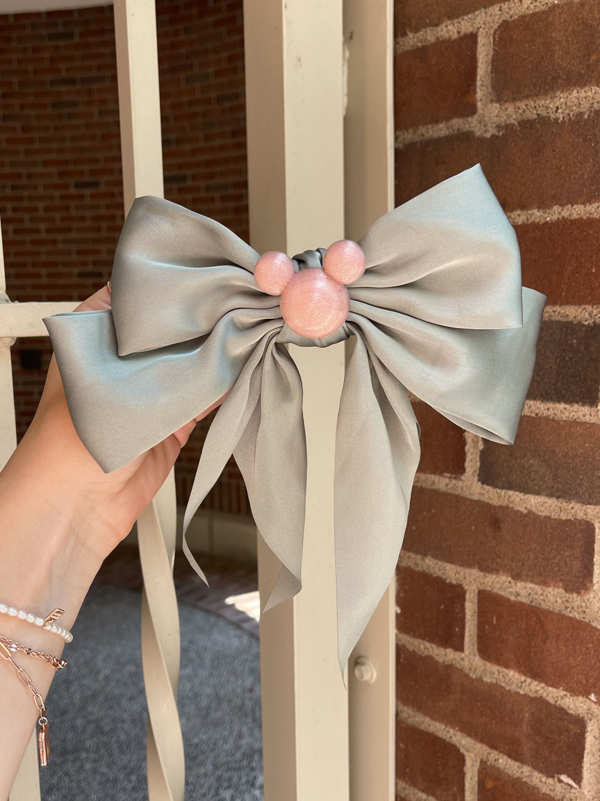 Do As Dreamers Do Split Tail Sage Hair Bow - Clearance