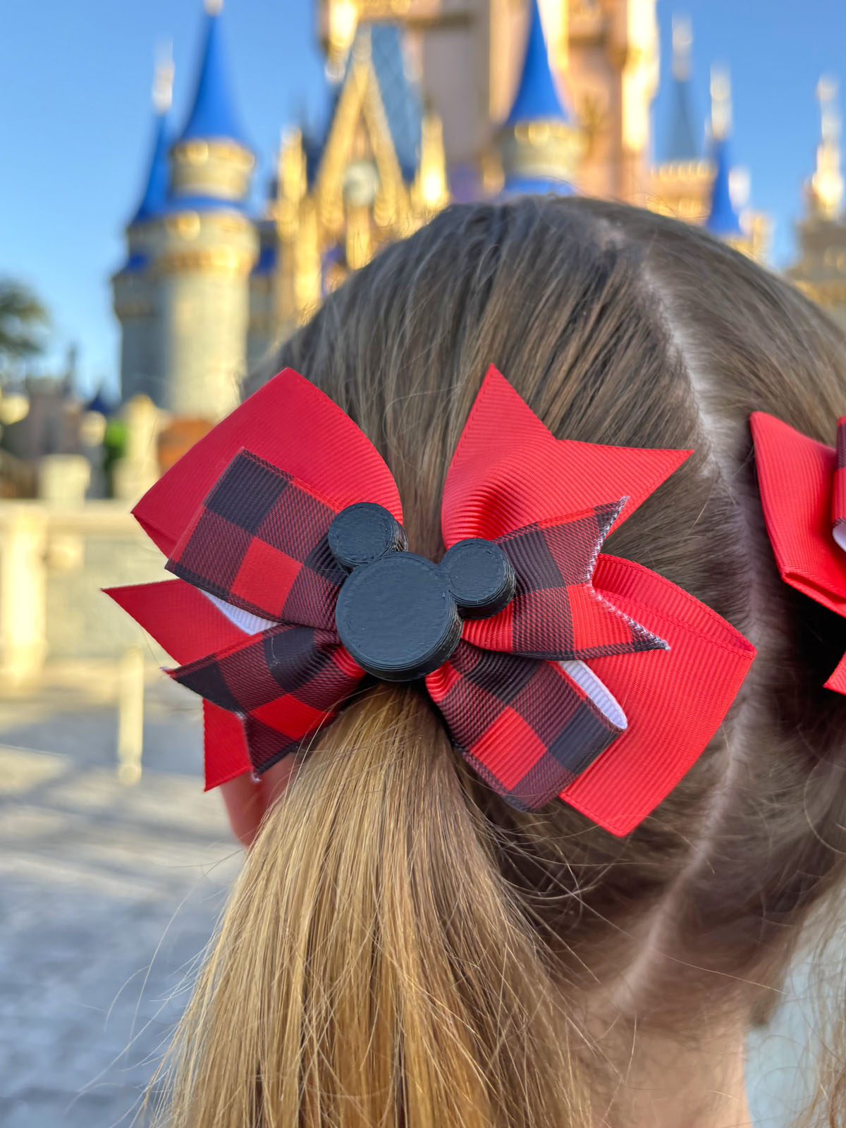 Do As Dreamers Do Buffalo Plaid Mini Hair Bow - Clearance