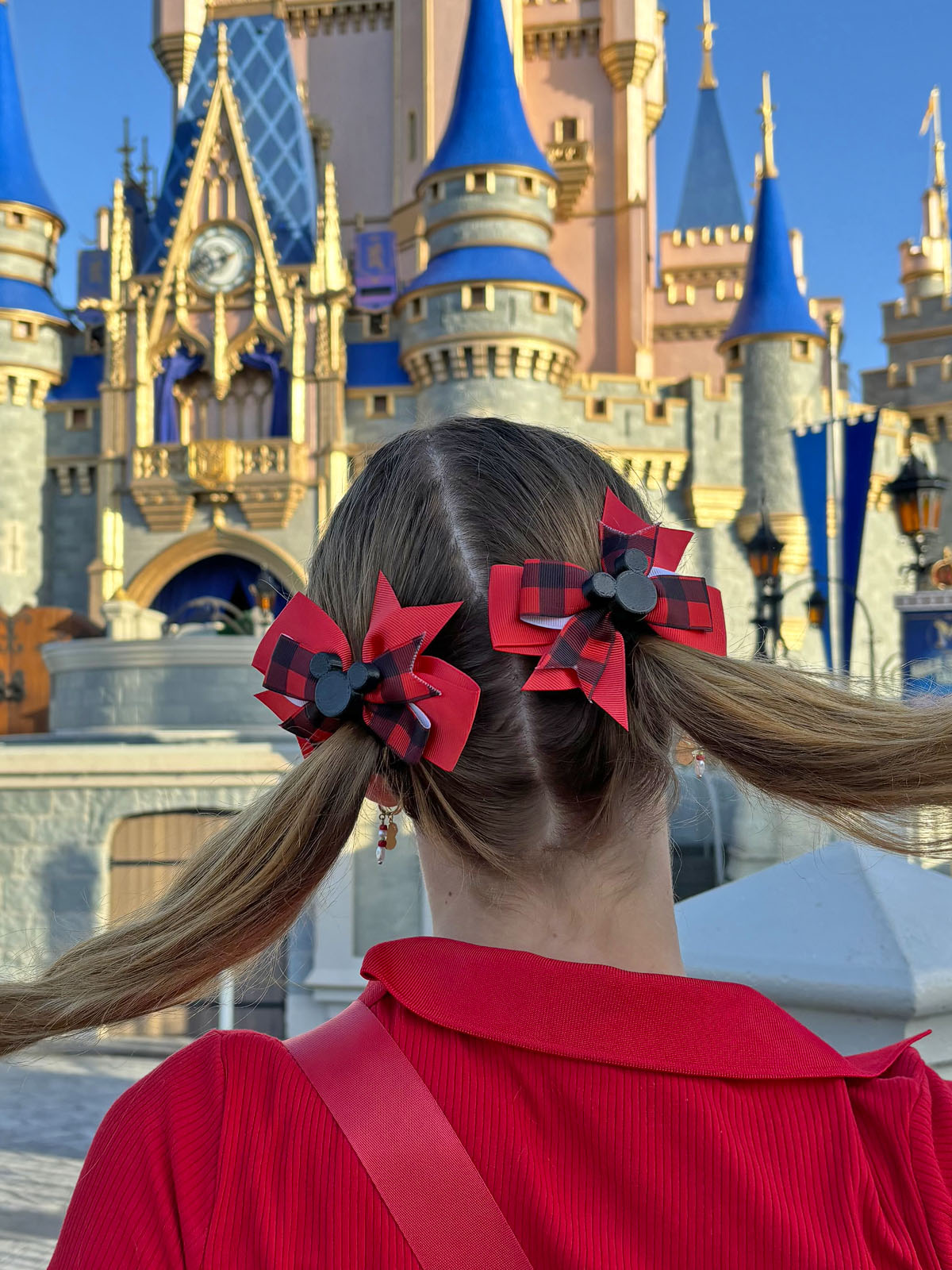 Do As Dreamers Do Buffalo Plaid Mini Hair Bow - Clearance