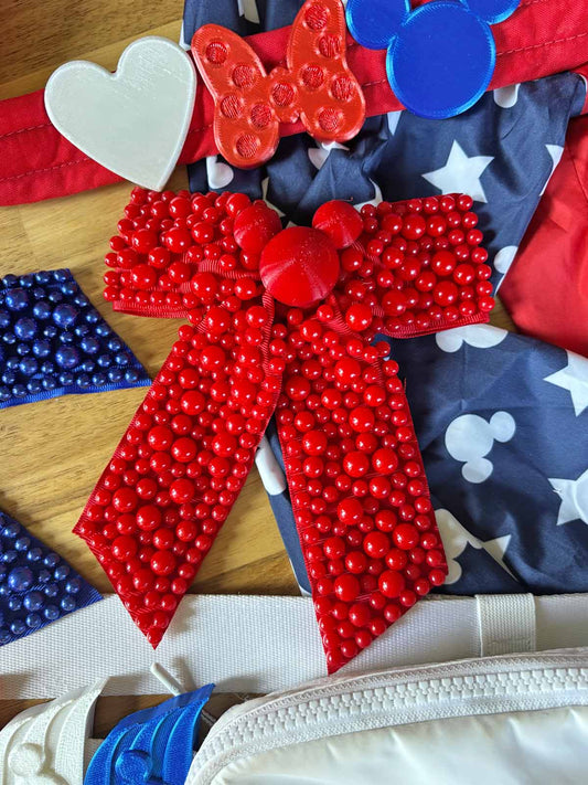 Do As Dreamers Do Red Pearly Princess Bow