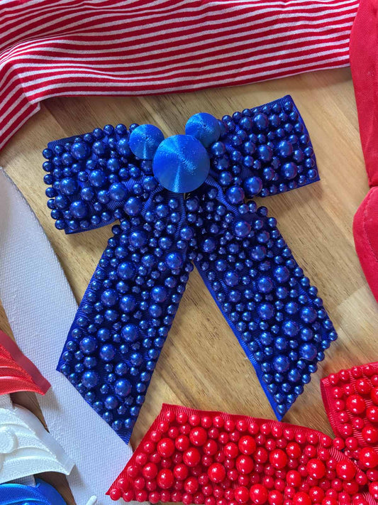 Do As Dreamers Do Blue Pearly Princess Bow