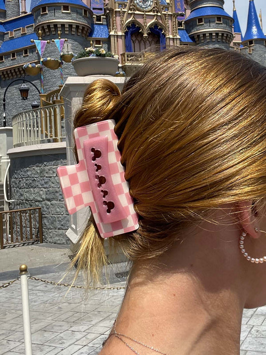 Do As Dreamers Do Pink Checkered Claw Clip