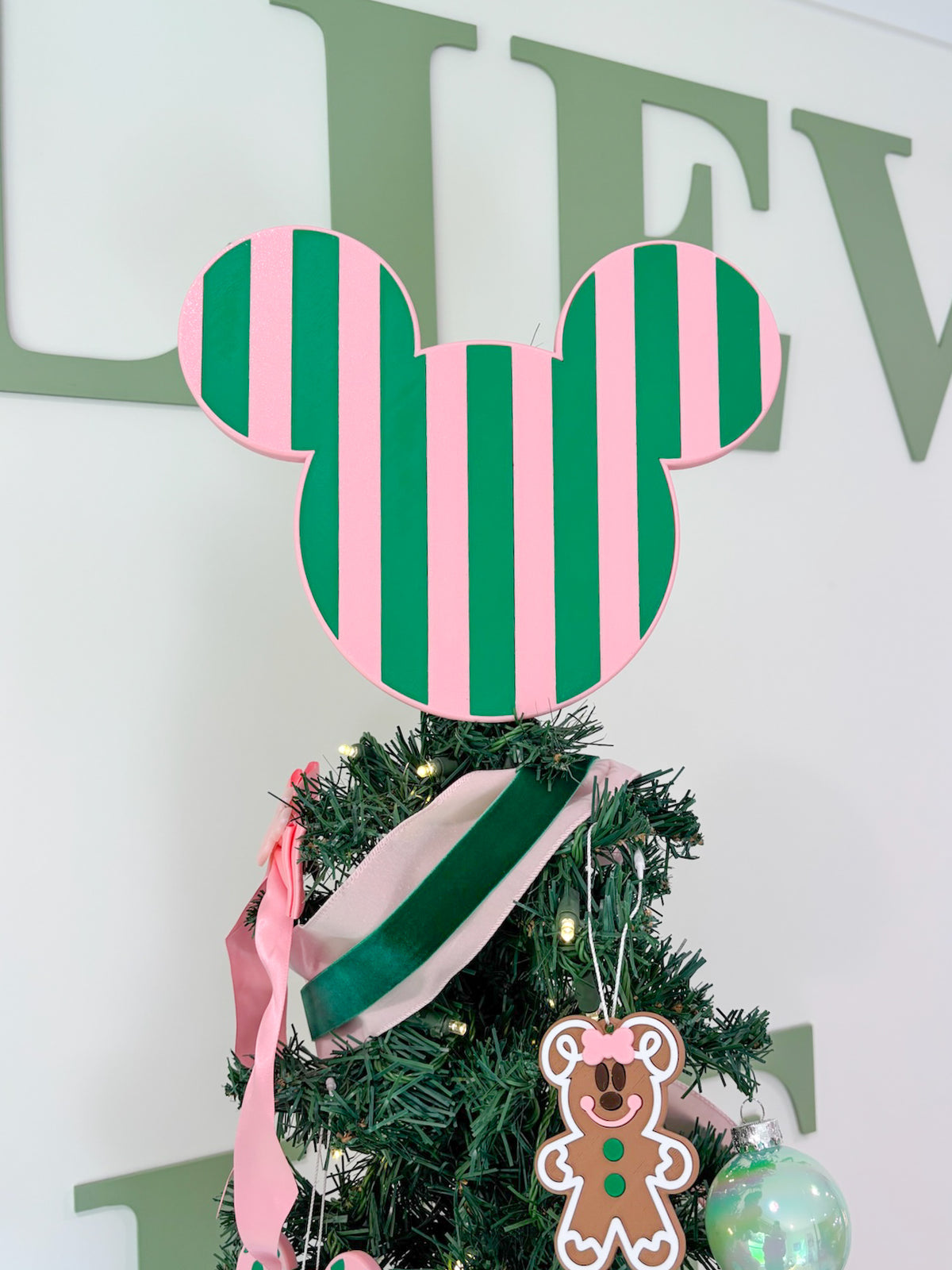 Pinkmas Pattern Christmas Tree Topper