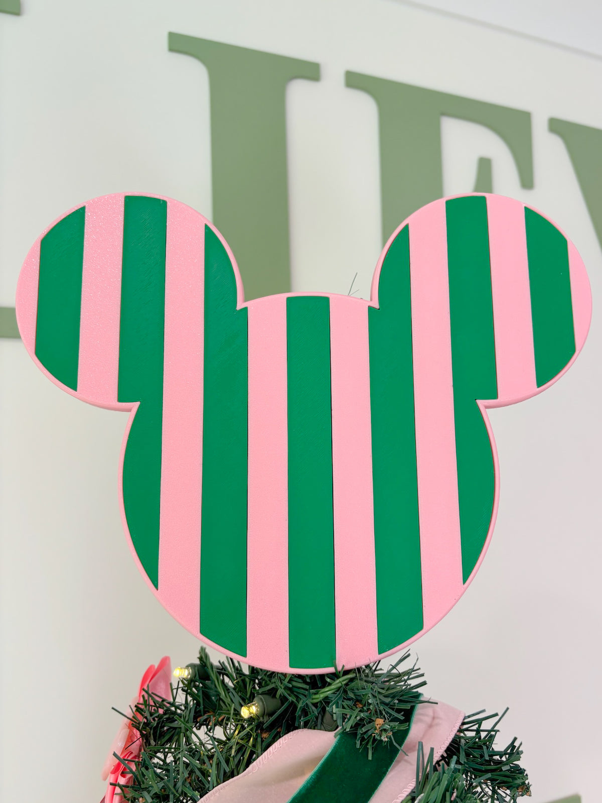 Pinkmas Pattern Christmas Tree Topper