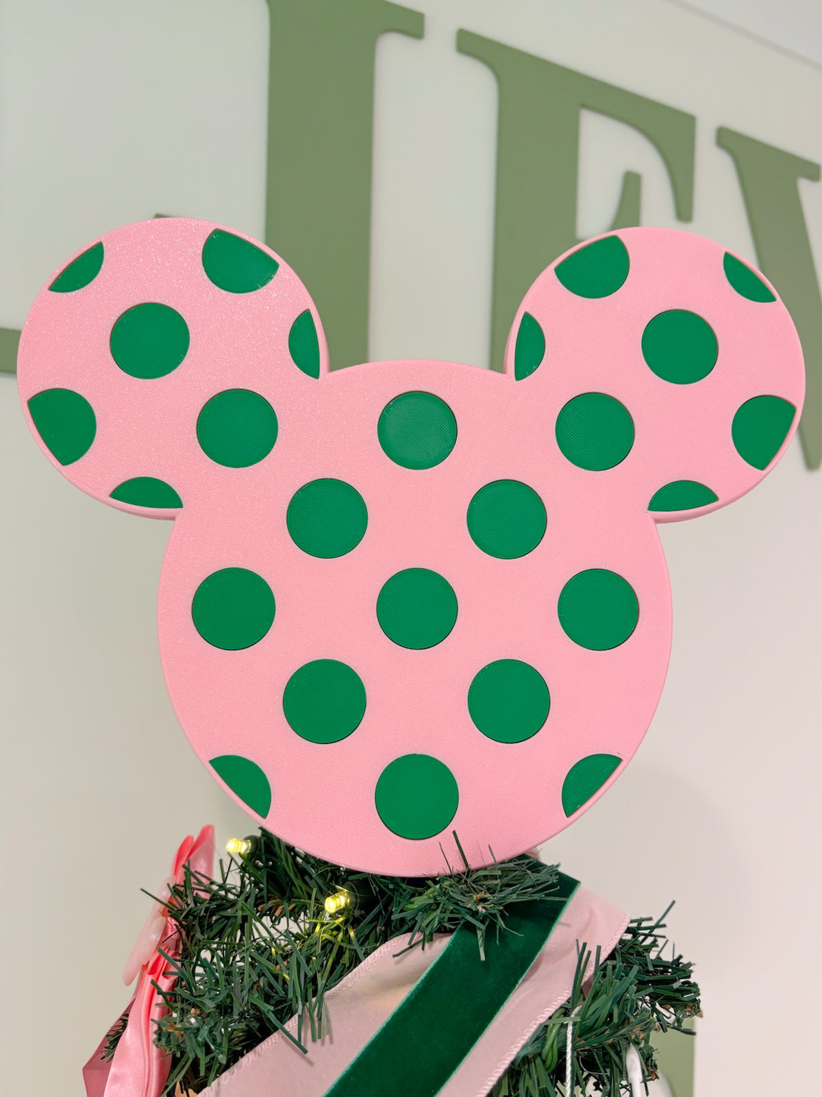 Pinkmas Pattern Christmas Tree Topper