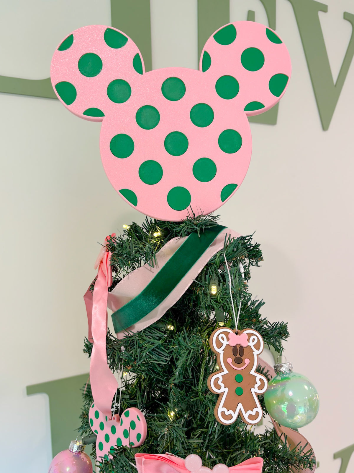 Pinkmas Pattern Christmas Tree Topper