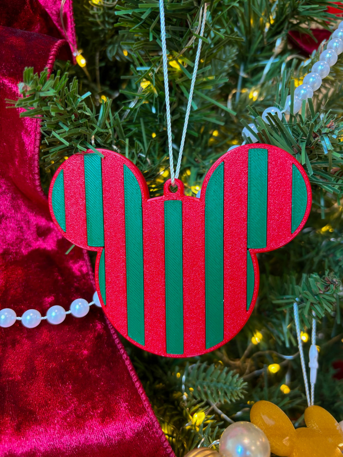 Vintage Christmas Pattern Ornaments