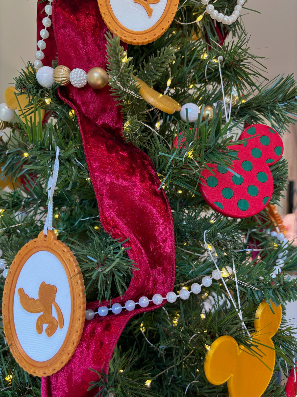 Vintage Christmas Pattern Ornaments