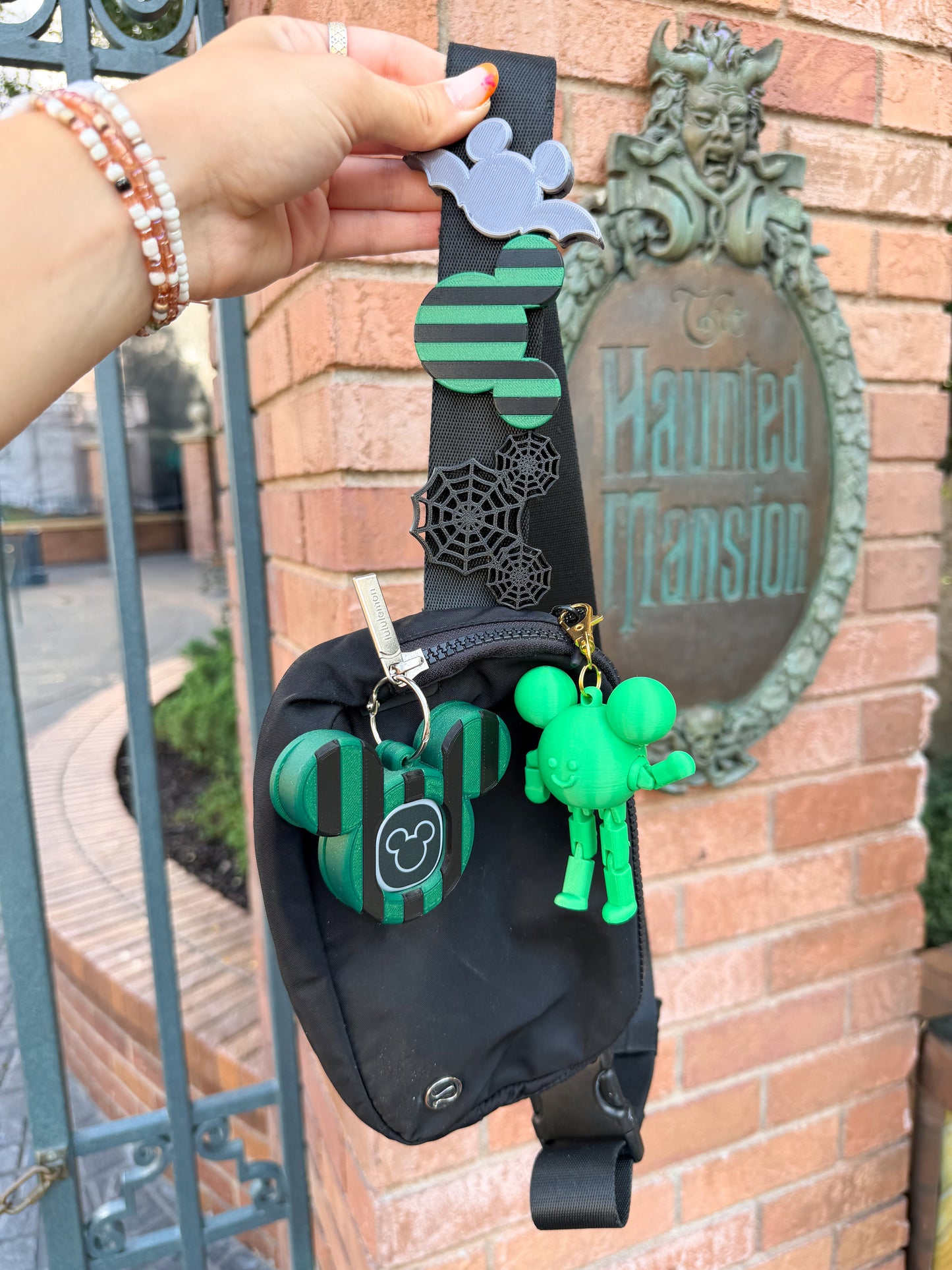 Seasonal Striped Belt and Bag Charm