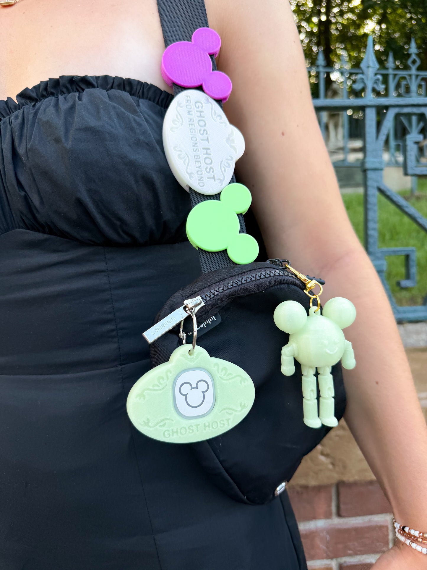 Ghost Host Name Tag Belt and Bag Charm