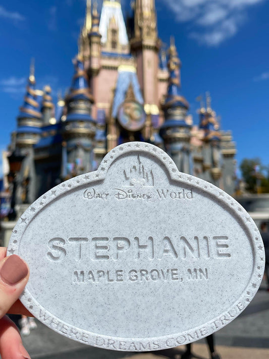 Cast Member Name Tag Drink Coaster - Customizable