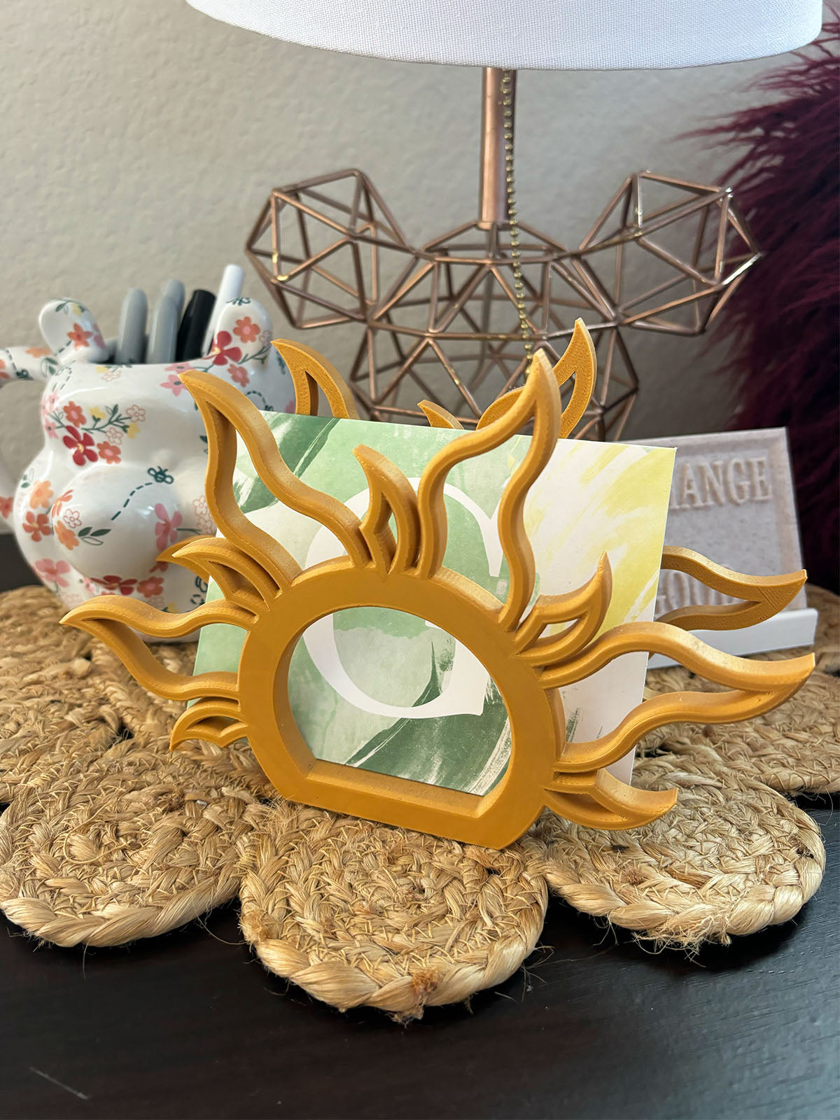 Lost Princess Sun Napkin Holder / Desk File Organizer