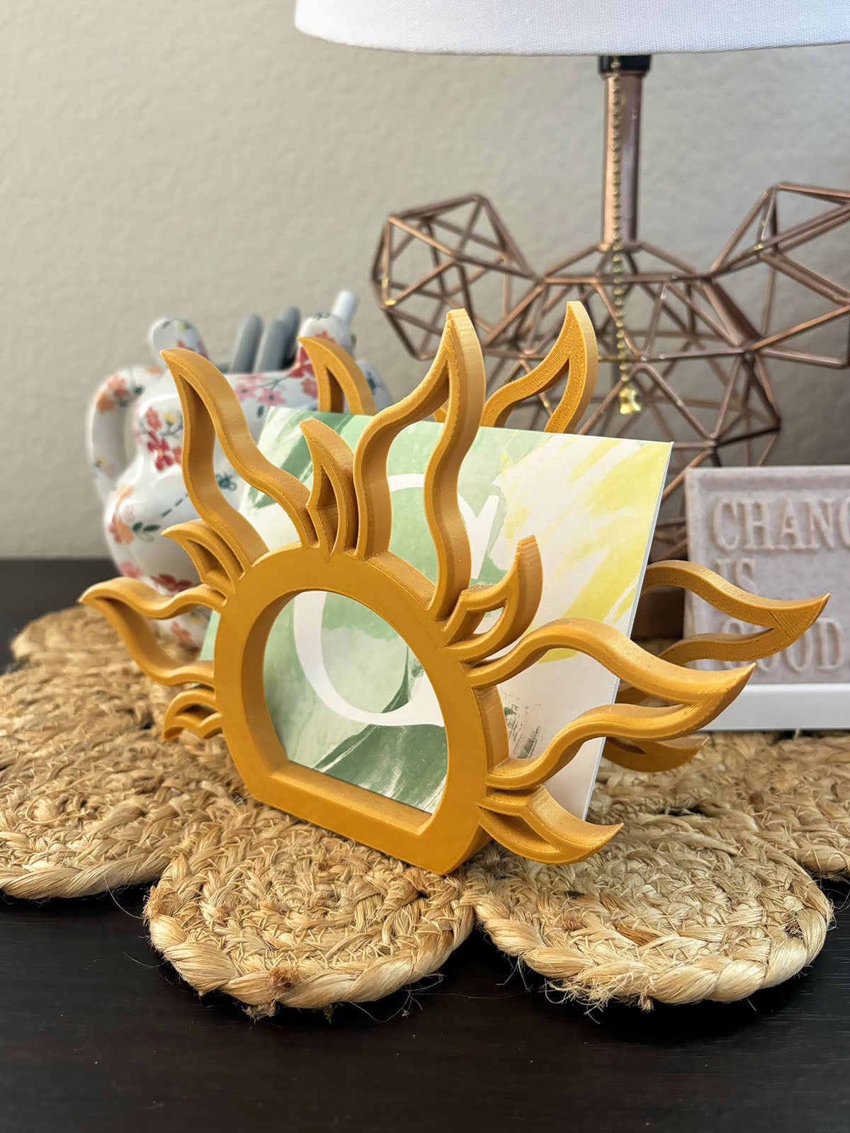 Lost Princess Sun Napkin Holder / Desk File Organizer