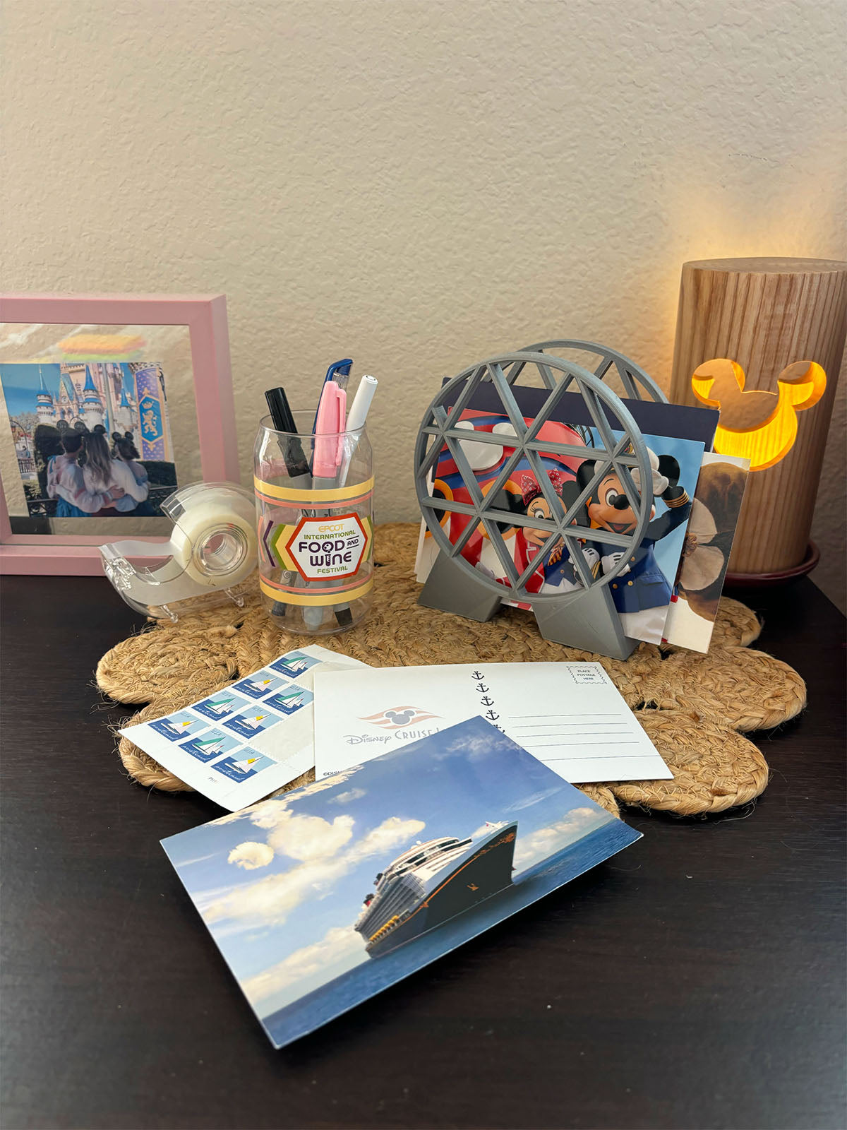 Spaceship Earth Napkin Holder / Desk File Organizer