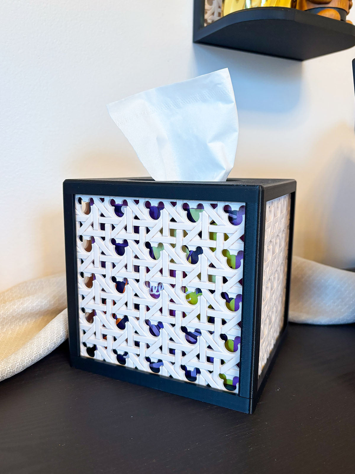 Mouse Rattan Tissue Box Cover