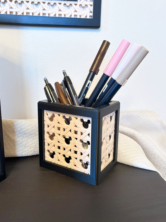 Mouse Rattan Pen/Pencil Holder