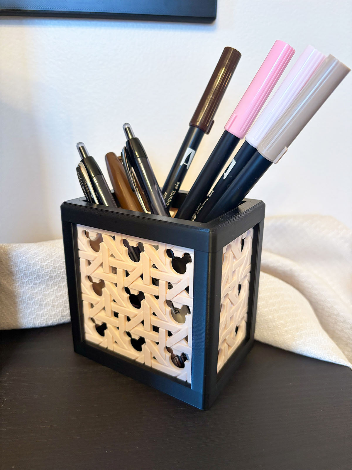 Mouse Rattan Pen/Pencil Holder