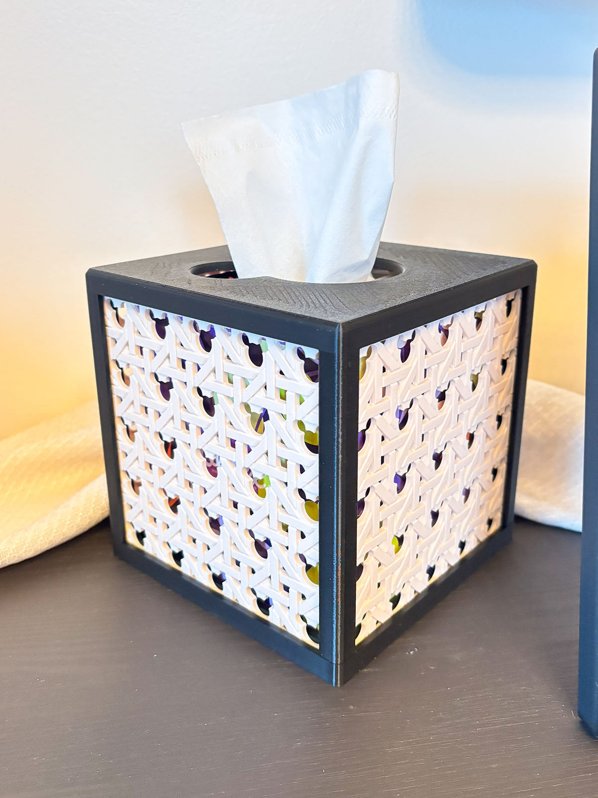 Mouse Rattan Tissue Box Cover