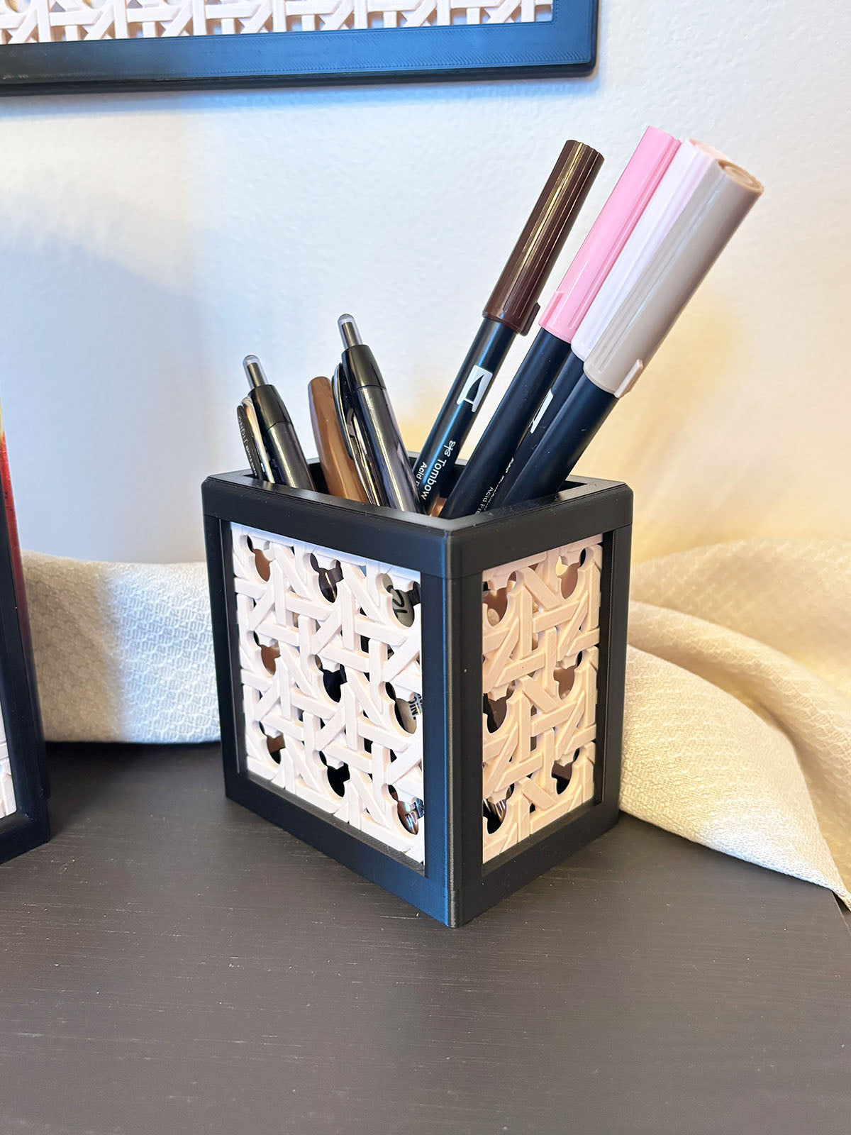 Mouse Rattan Pen/Pencil Holder