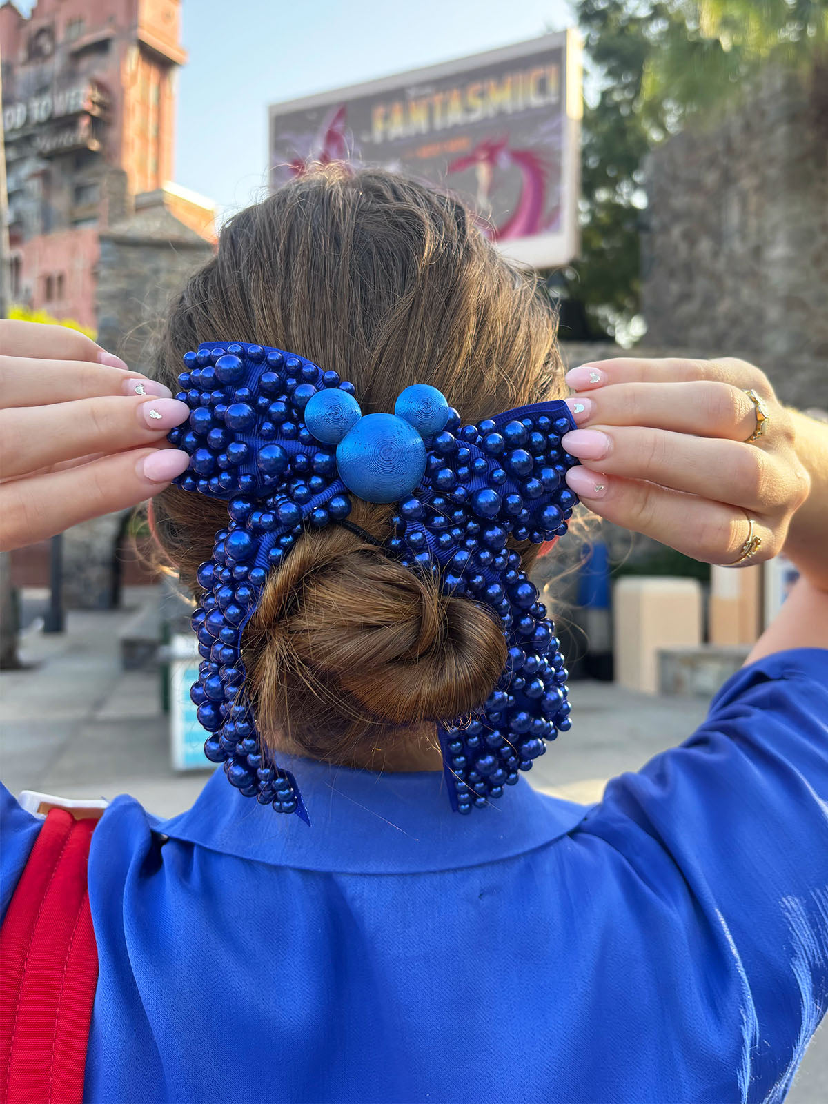 Do As Dreamers Do Blue Pearly Princess Bow