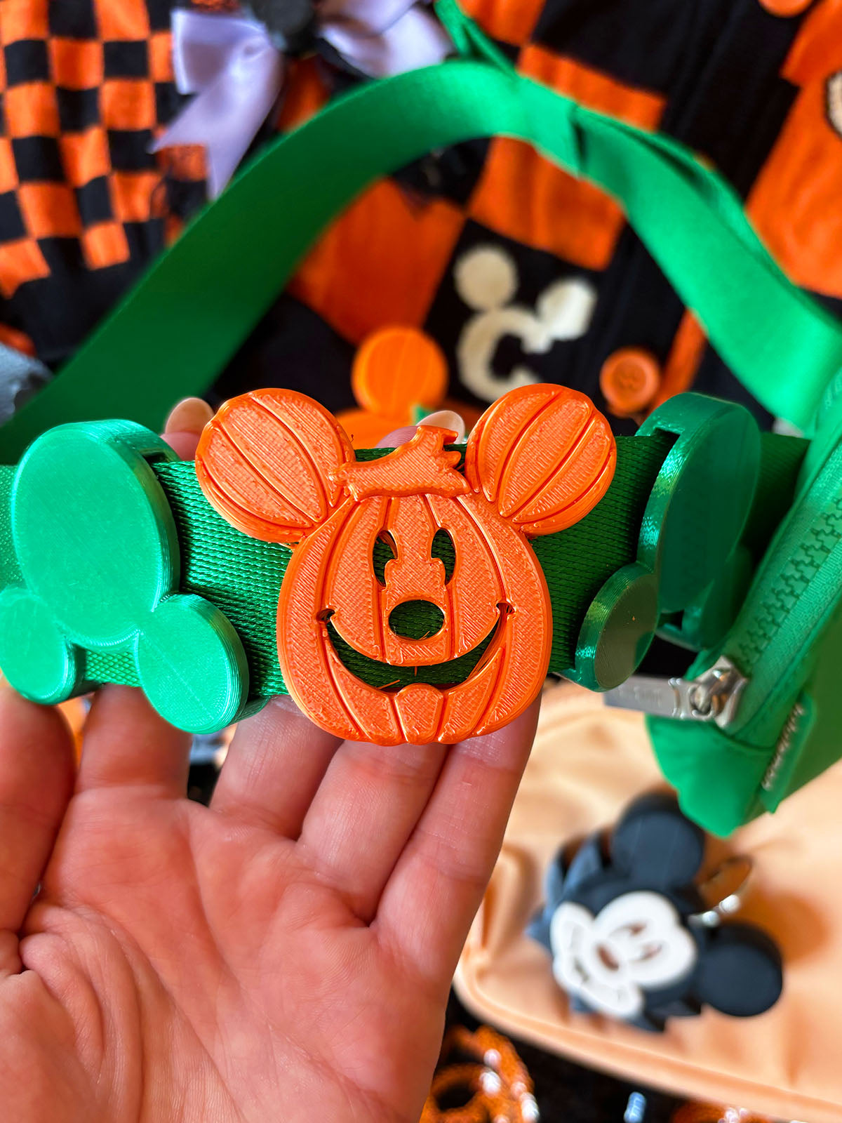 Blinky Pumpkin Mouse Belt and Bag Charm
